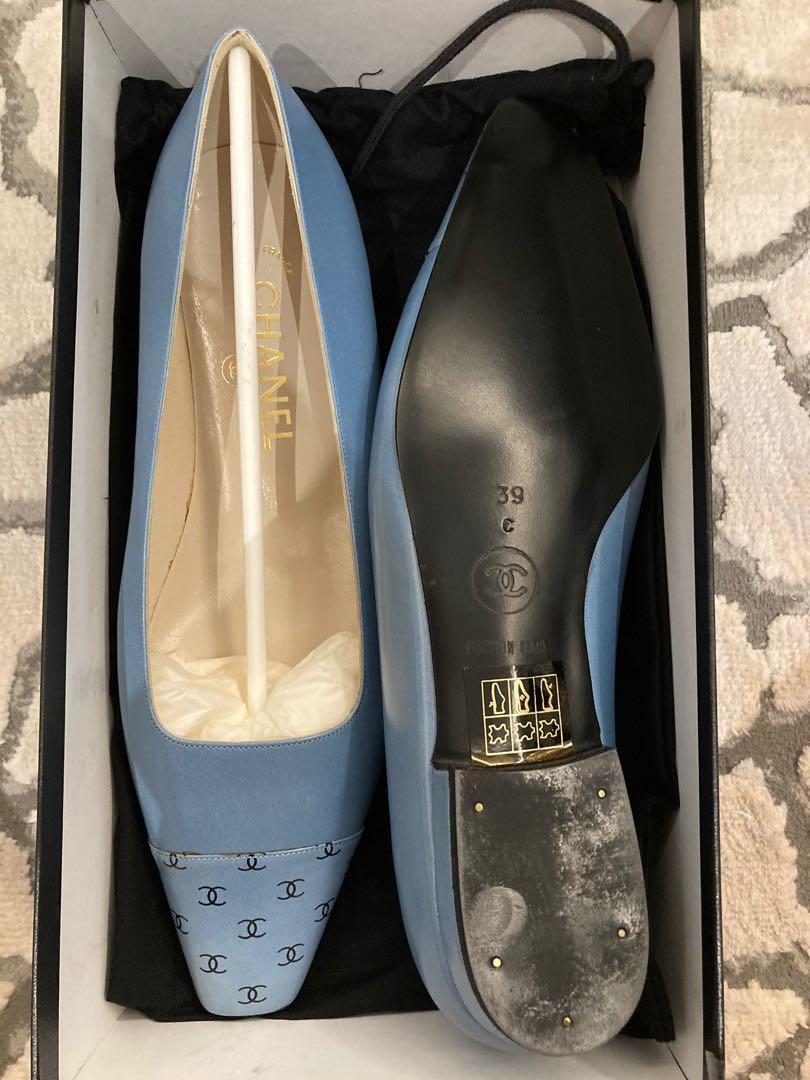 Chanel hotsell blue flats
