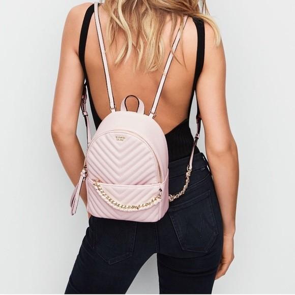 WELL USED] Victoria's Secret Pebbled V-Quilted Small City Backpack ...