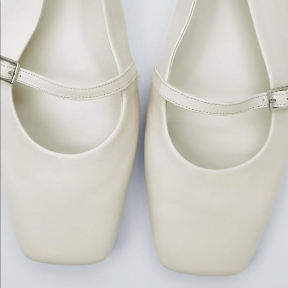 Zara white flats hot sale