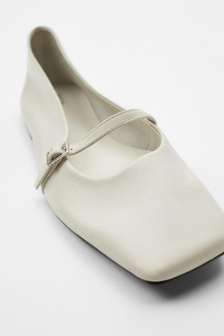 Zara white flats hot sale
