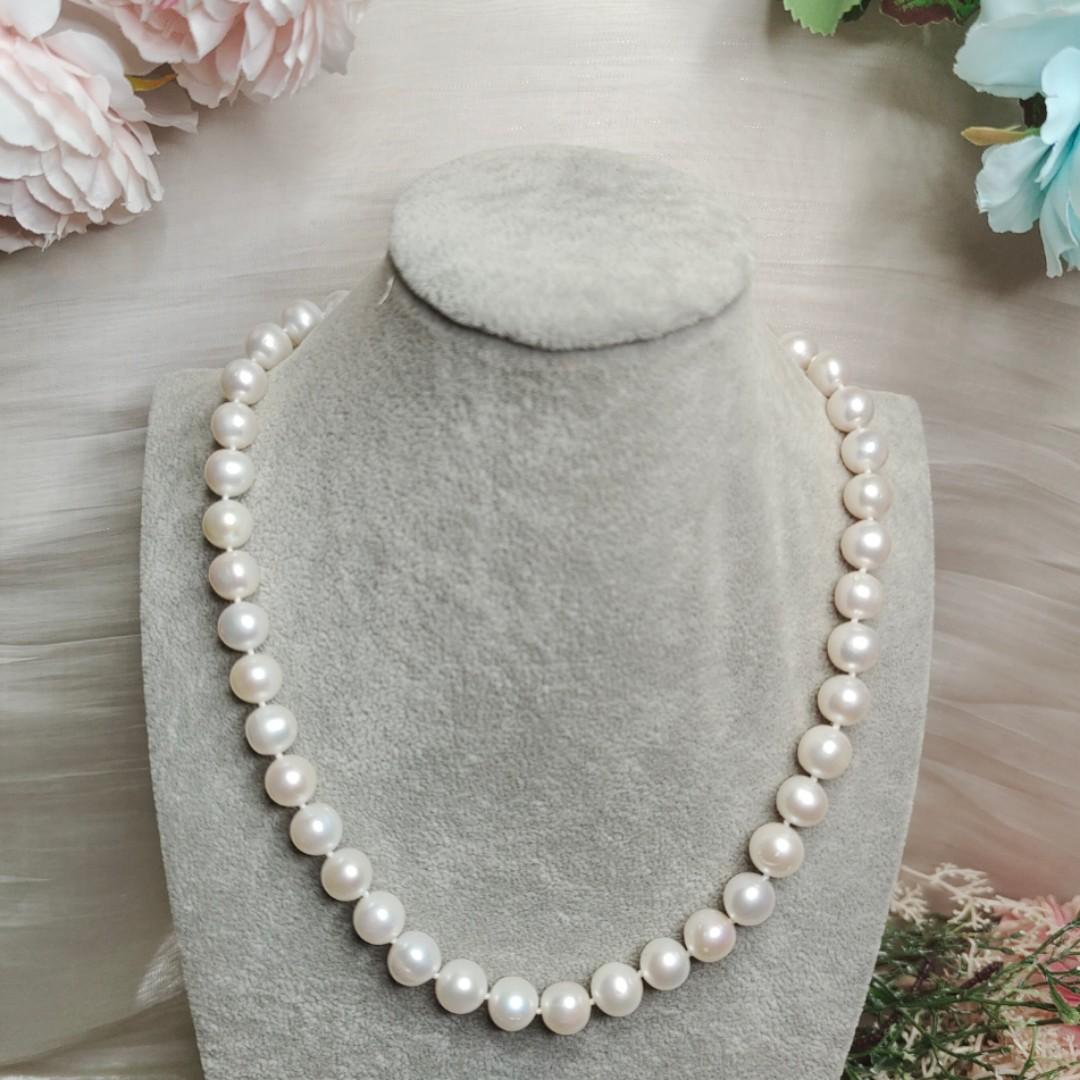 10-11MM White Pearl Necklace Strand 