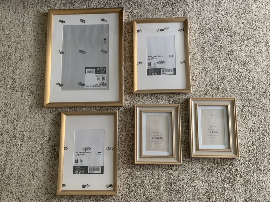 5x Photo frame set IKEA silverhojden & NEXT, Furniture & Home Living