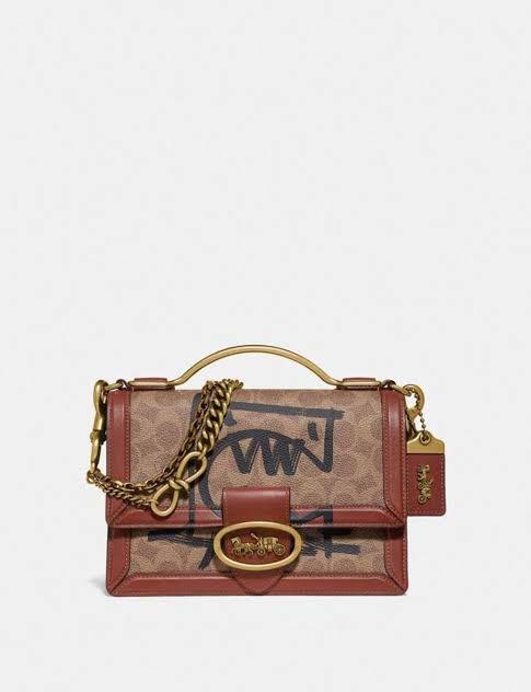 ARRIVING SOON Coach Riley Top Handle 22 In Signature Canvas With Rexy By Guang Yu Women s Fashion Bags Wallets Cross body Bags on Carousell