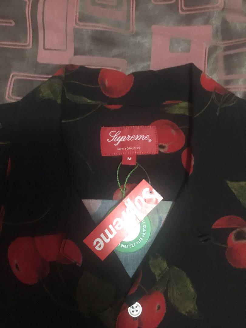 シャツMサイズ　Supreme Cherry Rayon S/S Shirt 19ss
