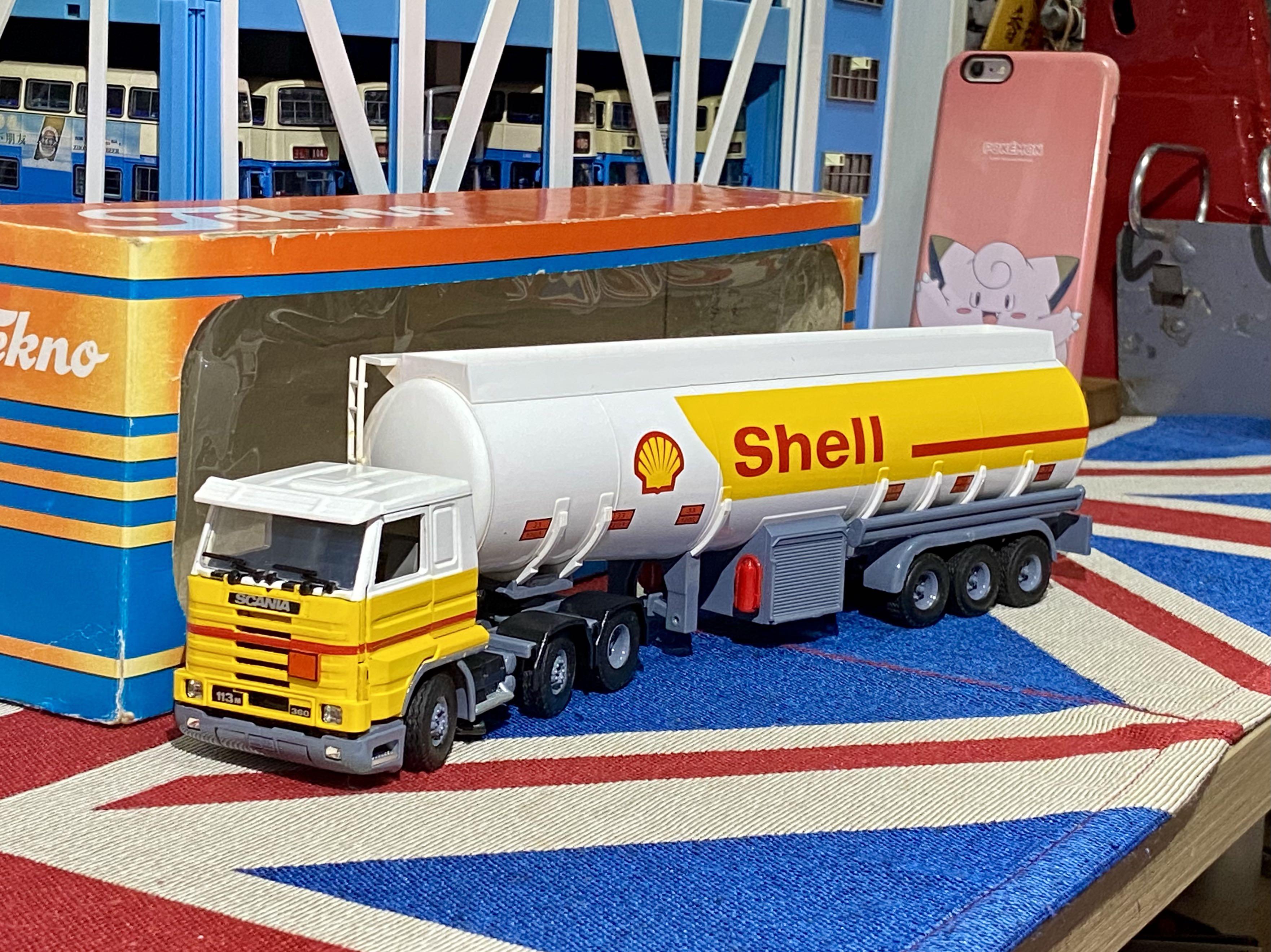 荷蘭製tekno 1 50 金屬scania 113m 蜆殻石油油車拖卡運油車三軸拖頭shell Tanker Truck 重型車輛商用車缸車模型 興趣及遊戲 旅行 旅遊 旅行必需品及用品