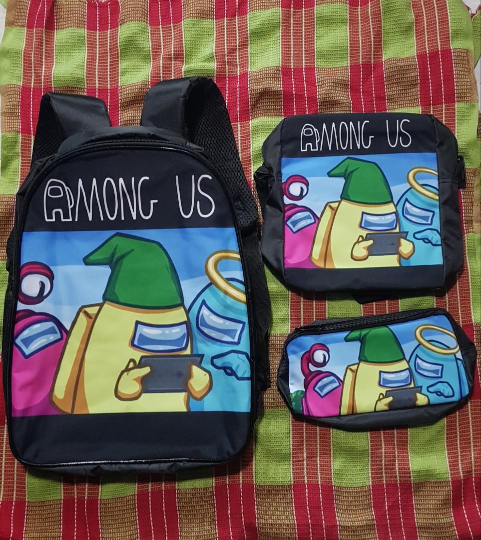 AMONG US BACK PACK SET., Men's Fashion, Bags, Backpacks on Carousell