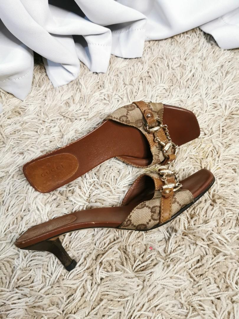 Authentic Gucci monogram sandals 35 1/2 C▪️US size 5▪️, Luxury,  Sneakers & Footwear on Carousell