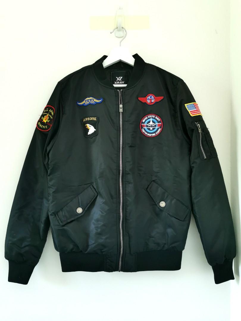 Top Gun XRay Padded Bomber Jacket, Men's Fashion, Coats, Jackets and ...