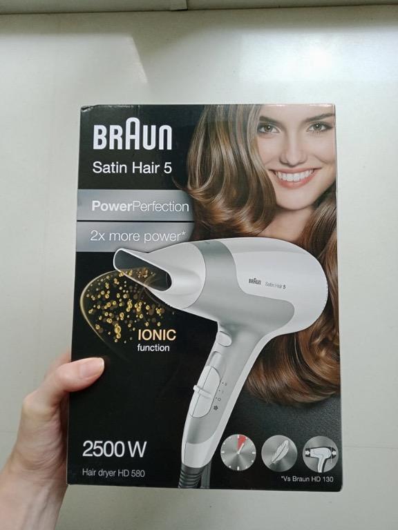 Braun HD580 Satin Hair 5 PowerPerfection Hair Dryer Beauty Personal Care Hair on Carousell