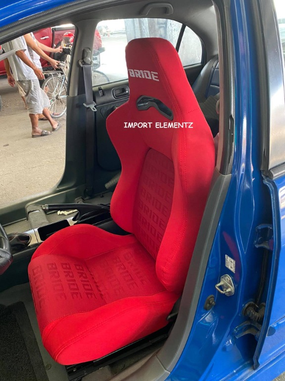 Bride Ergo Racing Seat Black Reclinable With Universal Railings Imported Car Parts Accessories Body Parts And Accessories On Carousell