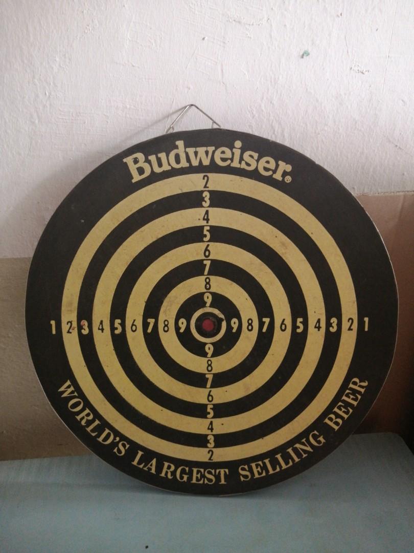 Budweiser Beer Dart Board, Hobbies & Toys, Memorabilia & Collectibles