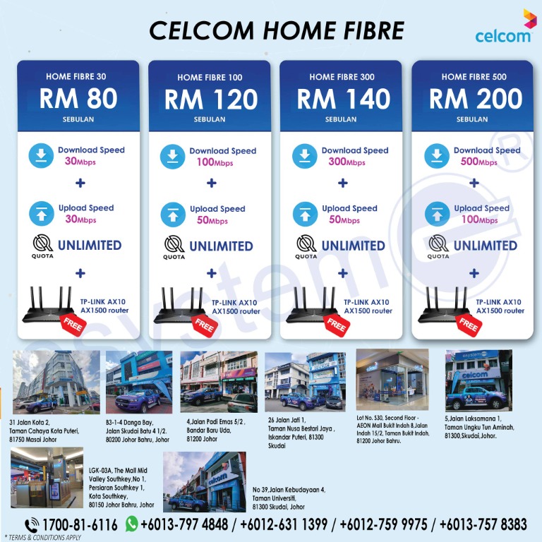 Celcom Home Fibre Accept Seluruh Malaysia Electronics Others On Carousell