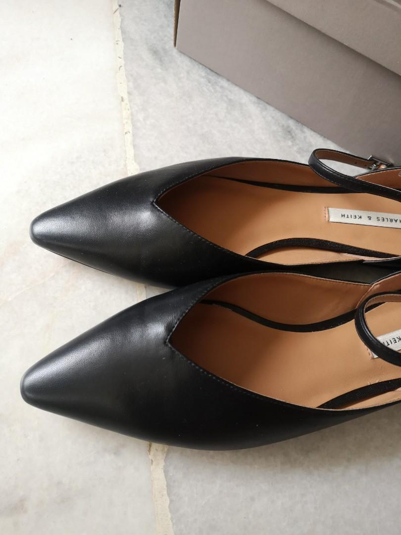 Charles and keith slip on sale on shoes