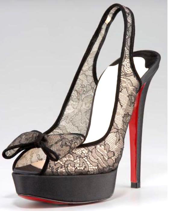 Christian louboutin sales satin pumps