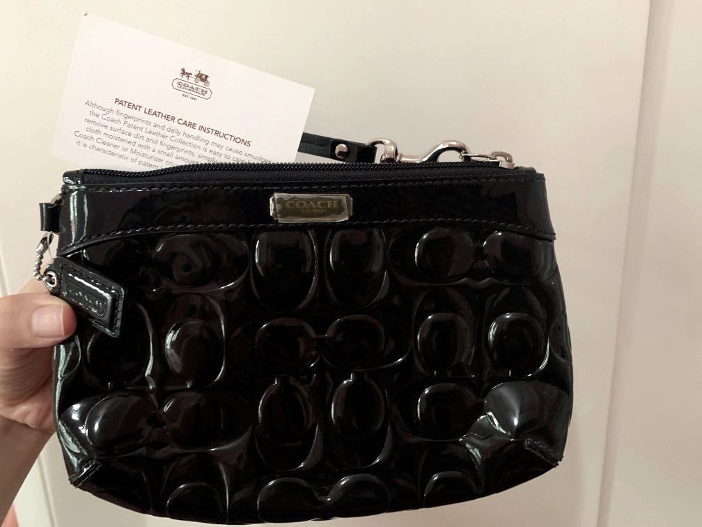 Coach Patent leather wristlet Women s Fashion Bags Wallets