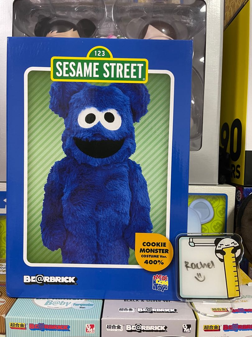 Cookie Monster Costume Ver. Fur Bearbrick 400% / 1000%, Hobbies