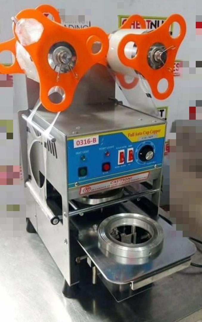 Milktea Cup sealer cup sealing machine (Category: Other Kitchen Appliances) located in Makati City. Submitted by budgetappliance (Listing ID 1108933494, Image 1). Description: cup sealer machine 220v good condition with 30days warranty for inquiries pls text or 09288087549.