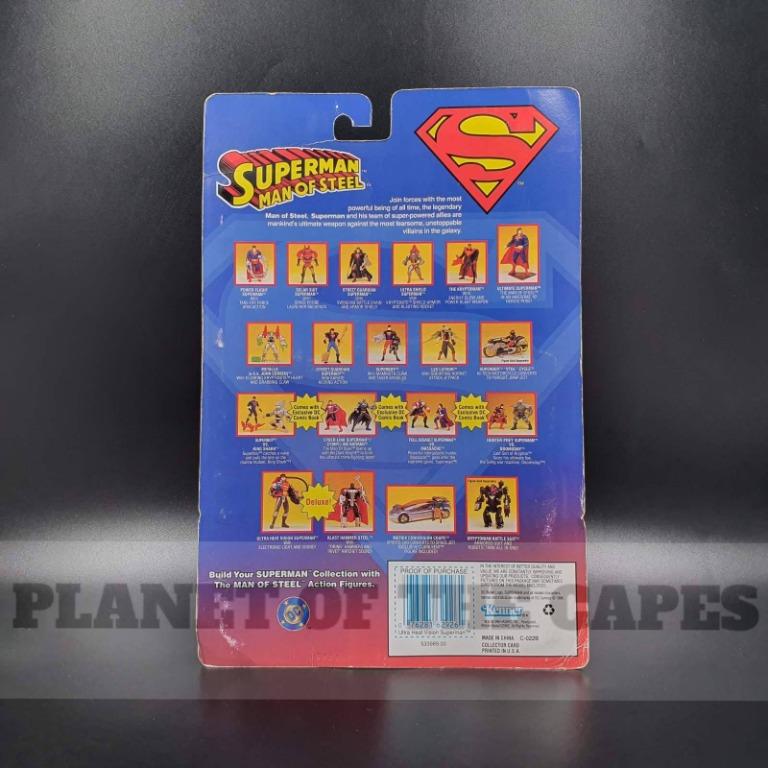 Deluxe Superman Man of Steel Ultra Heat Vision Superman 1996, Kenner ...