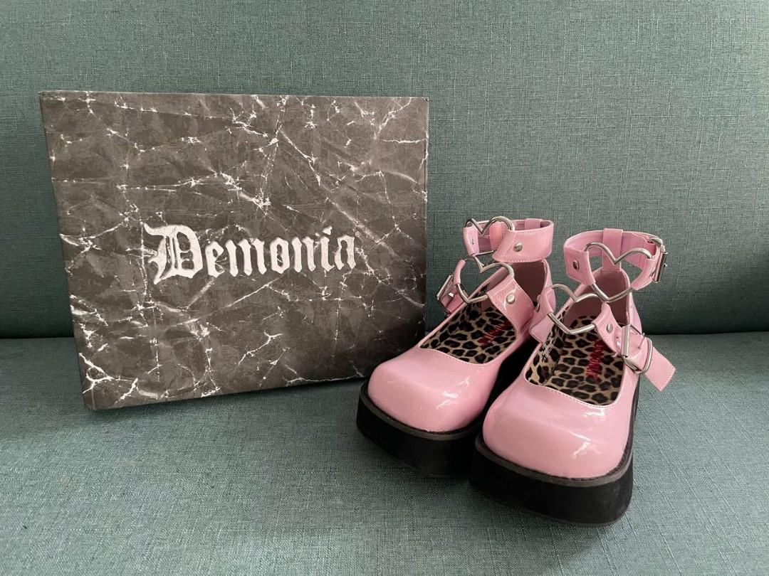 Demonia pink mary janes outlet
