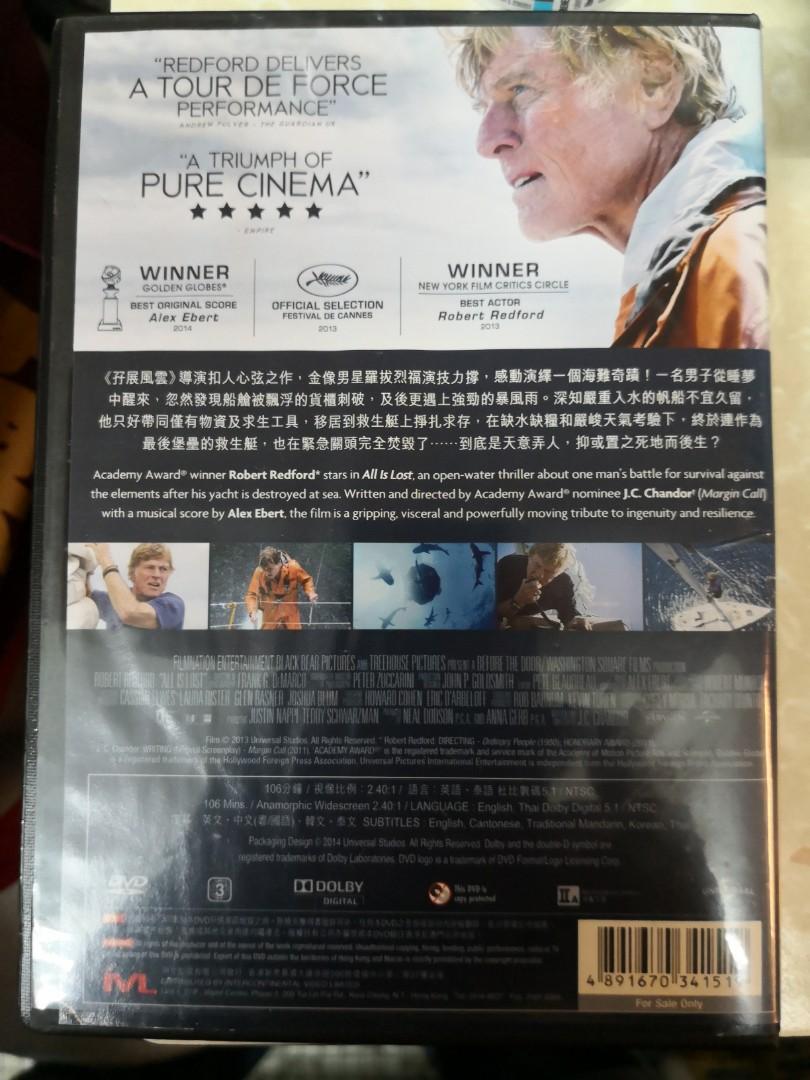 DVD A007 怒海求生All is Lost 羅拔烈福, 興趣及遊戲, 收藏品及紀念品, 明星周邊- Carousell