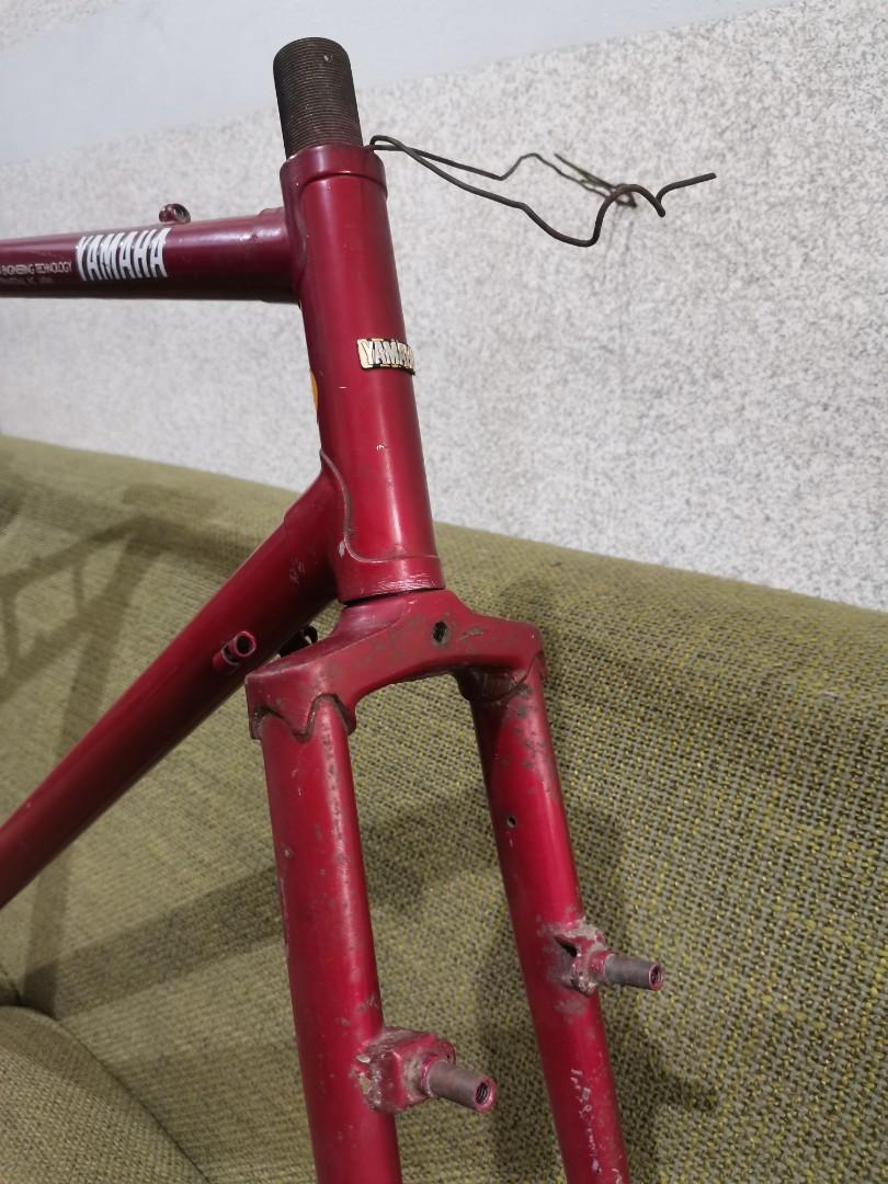 Early 80's Yamaha ATB/MTB Frame Set (Category: Bicycles) located in Bulacan. Submitted by tsunami_express (Listing ID 1108928434, Image 2). Description: -True blue classic All-Terrain-Bike ATB lugged NON-SLOPPING frame set made by Yamaha (frame and fork) -Measures 20" seat tube, 22.5" top tube -26" wheels -Head name badge intact -Stuck seat post issue P8,500 firm MEYCAUAYAN CITY PICK-UP .