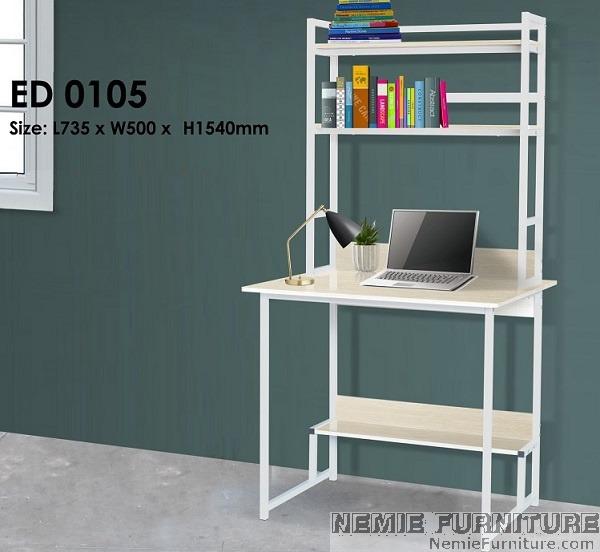 ED 0105 study table / work table (Category: Tables & Sets) located in Quezon City. Submitted by nemiefurniture (Listing ID 1108972800, Image 1). Description: study table with shelf 28.94"L x 19.69"W x 60.63"H 735L x 500W x 1540H mm color: white ash with white frame https://nemiefurniture.com Prices negotiable .