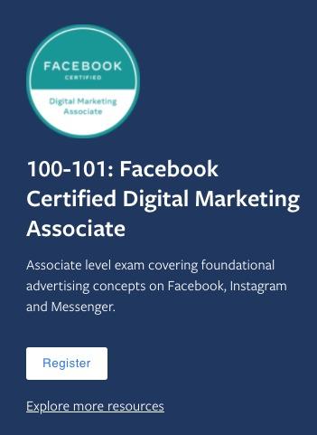 Facebook Blueprint Certification 100 101: Facebook Certified Digital