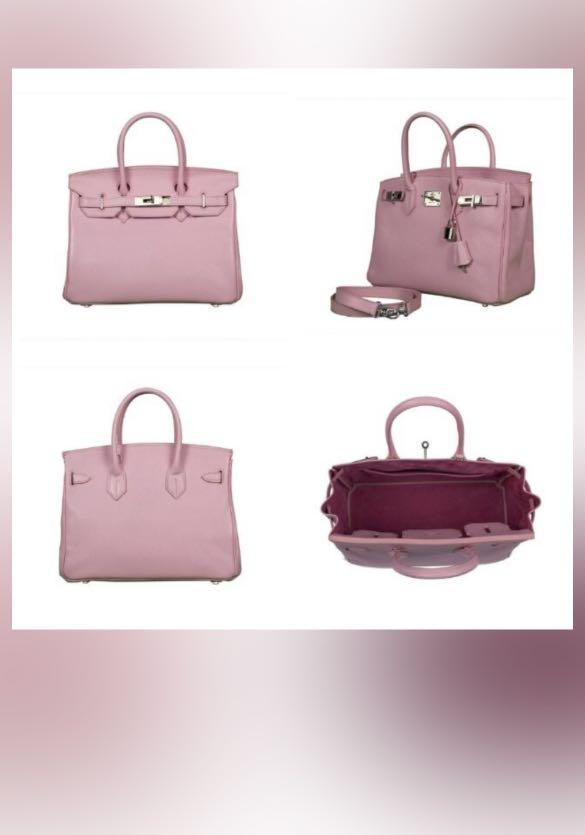 HERMES 30 Teddy Blake sakura pink Birkin 30, Luxury, Bags & Wallets on  Carousell