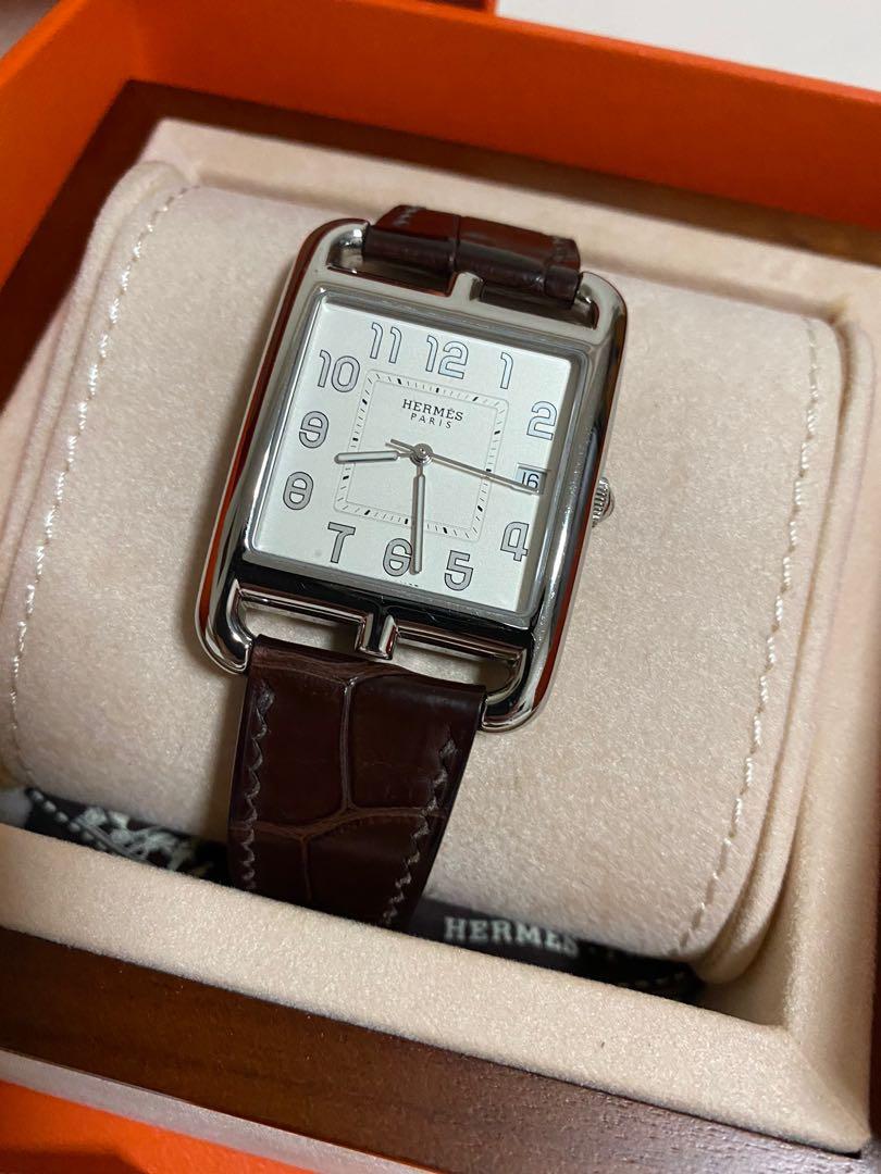 Hermes Cape Cod TGM Watch, Luxury, Watches on Carousell
