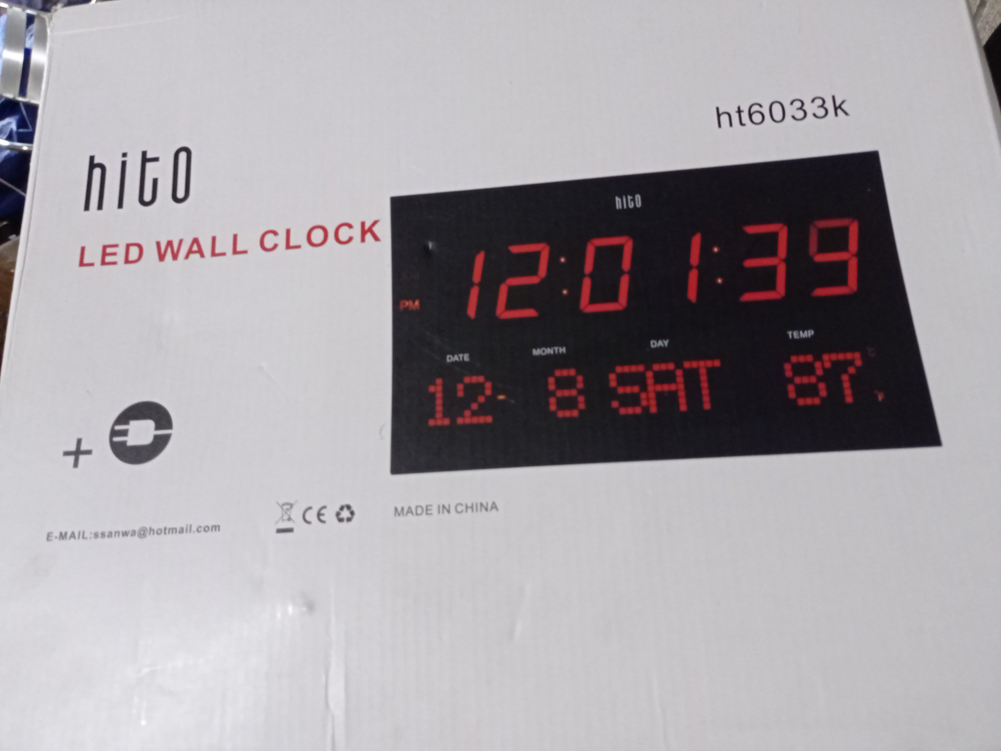 Hito LED Wall Clock, Furniture & Home Living, Home Decor, Clocks on