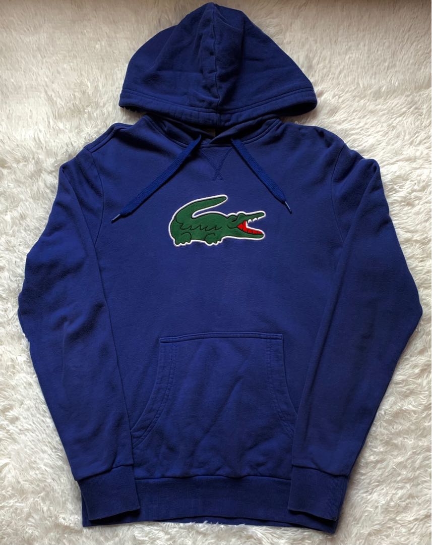 Royal blue lacoste hoodie clearance