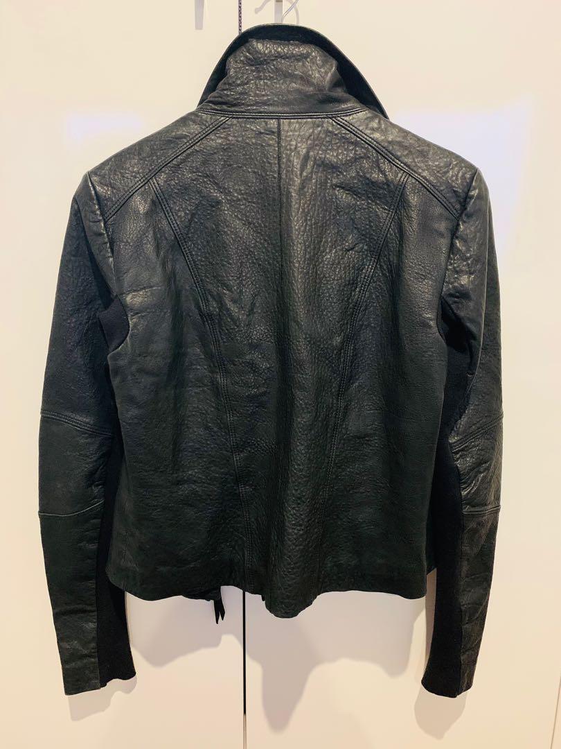 Husk black leather jacket Women s Fashion Clothes on Carousell