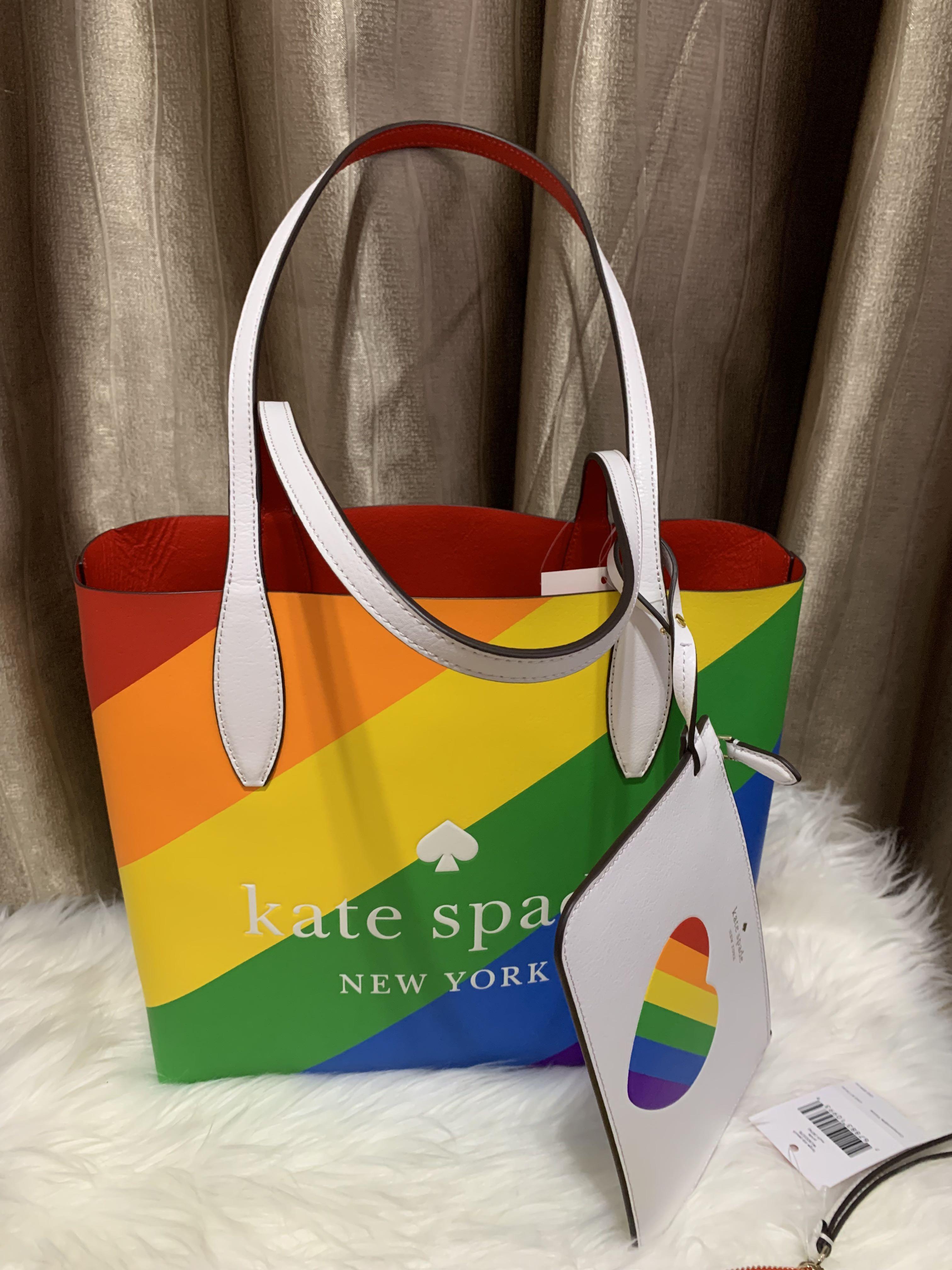 INSTOCK> Kate Spade Rainbow Tote Bag, Women's Fashion, Bags 
