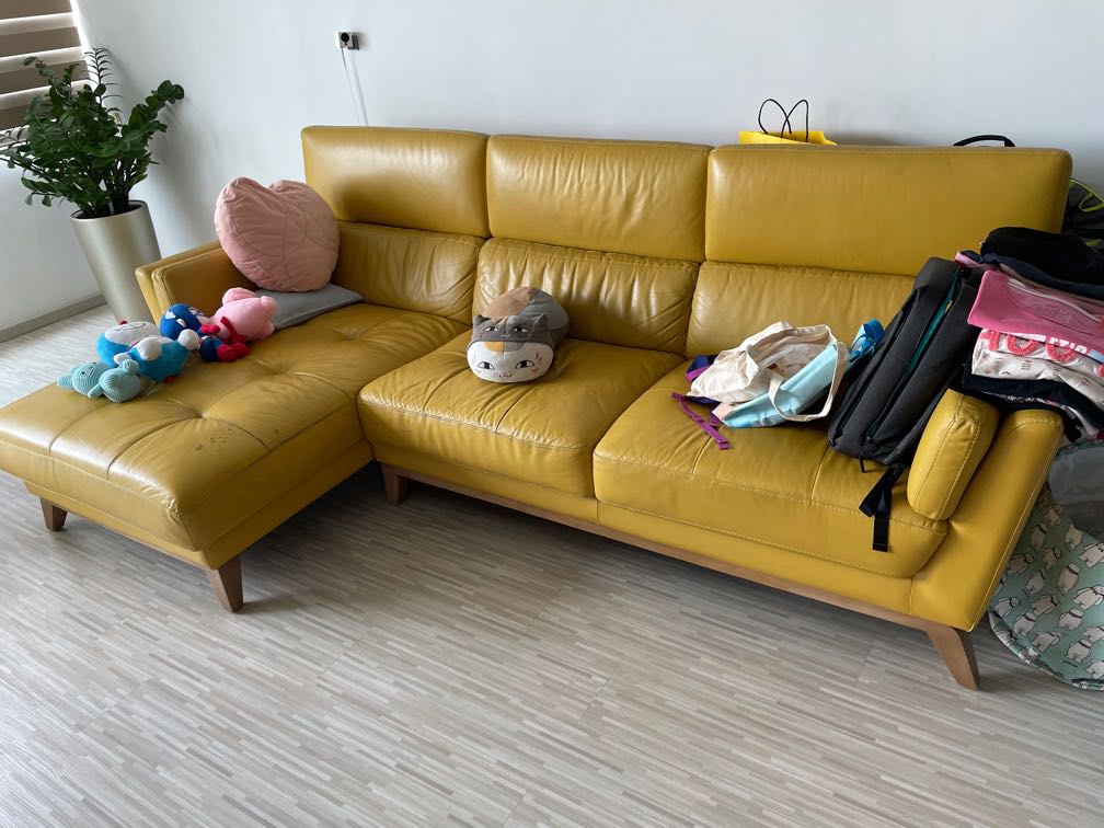 Full Leather Sofa Furniture Home