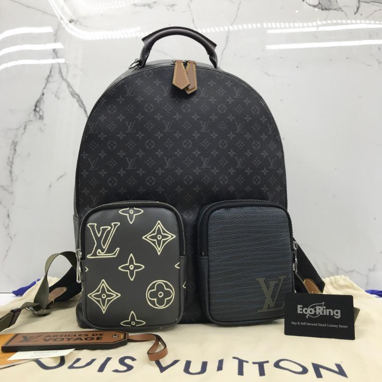 LOUIS VUITTON Monogram Eclipse Multipocket Backpack Black M45455