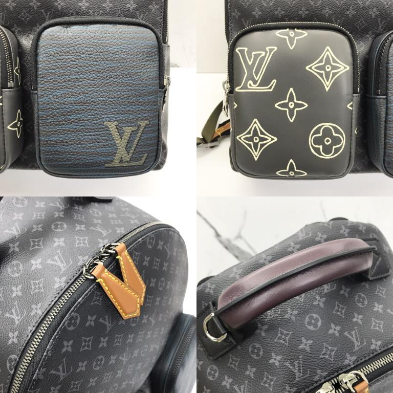 LOUIS VUITTON Monogram Eclipse Multipocket Backpack Black M45455