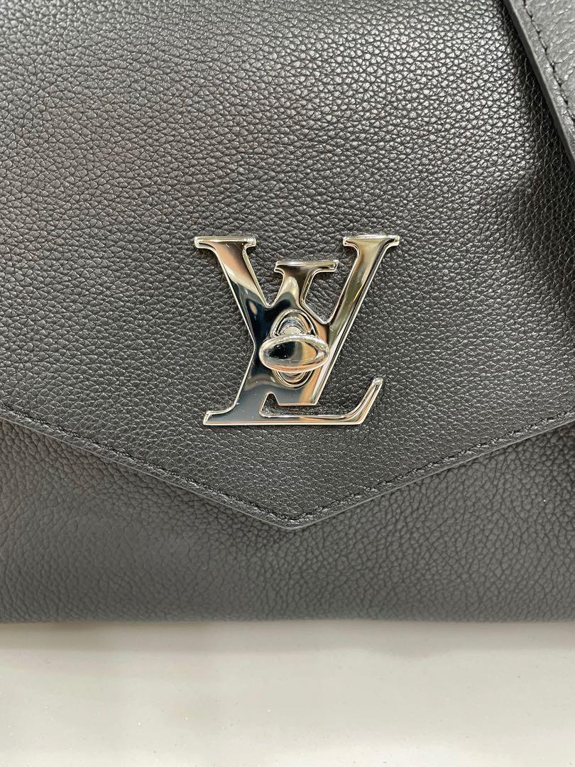 Louis Vuitton Mylockme Satchel Noir Calfskin Leather Bag