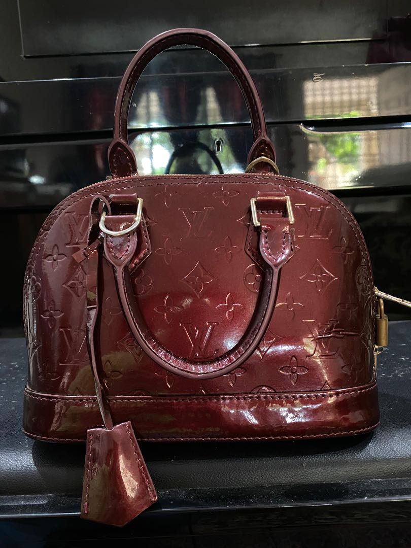 Lv Alma Bb Vernis, Luxury, Bags & Wallets on Carousell