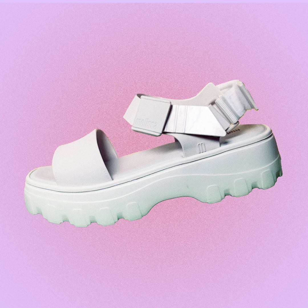 Melissa Kick Off Platform Sandals in White Women s Fashion