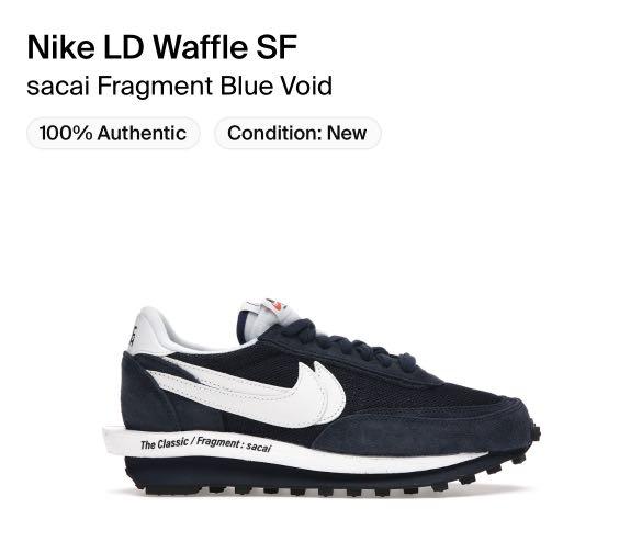 Nike x Sacai x Fragment ldwaffle, 男裝, 鞋, 波鞋- Carousell