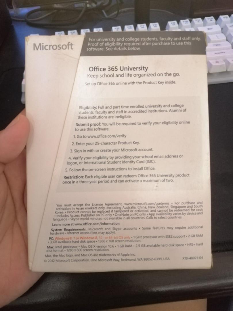Office 365 (Category: Office & Business Technology) located in Valenzuela. Submitted by Pinkantshoppe (Listing ID 1108968101, Image 2). Description: never used sf co buyer payment via gcash.