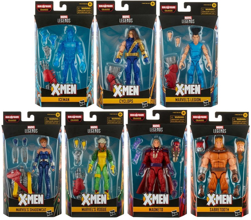 Hasbro Marvel Legends X-Men: Set Di 7 Figure Da Collezione Con Pezzi Per Costruire Colosso (BAF) - Saga Di Age Of Apocalypse