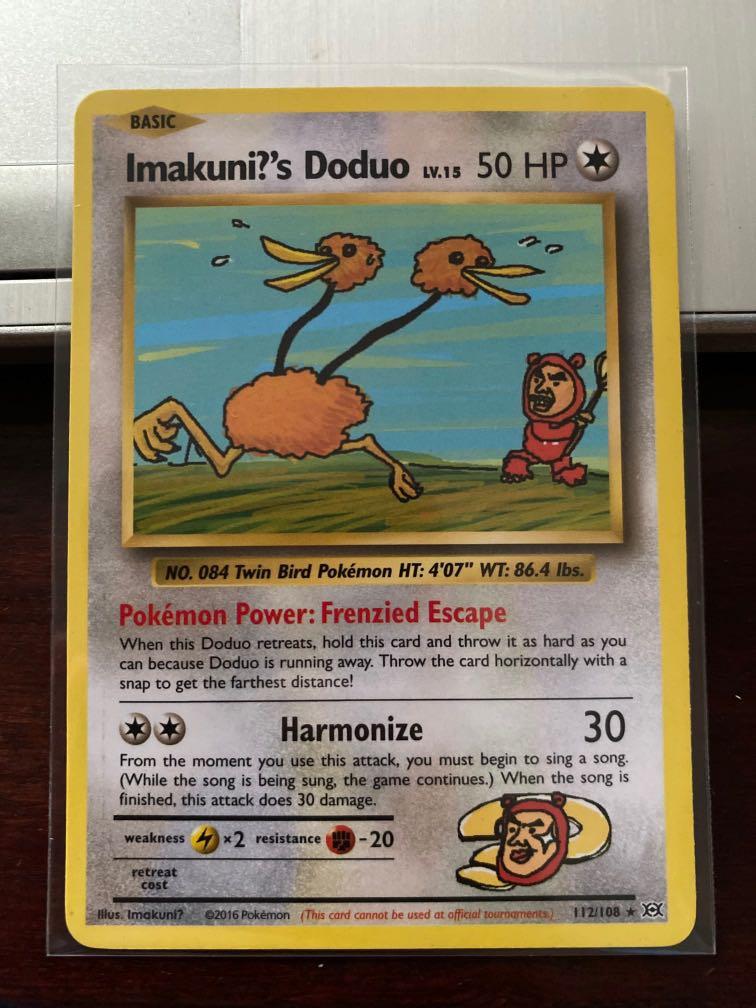 Pokmon Trading Card Game pokemon Imakuni?'s Doduo Secret Rare 112/108 XY  Evolutions, Hobbies & Toys, Toys & Games on Carousell