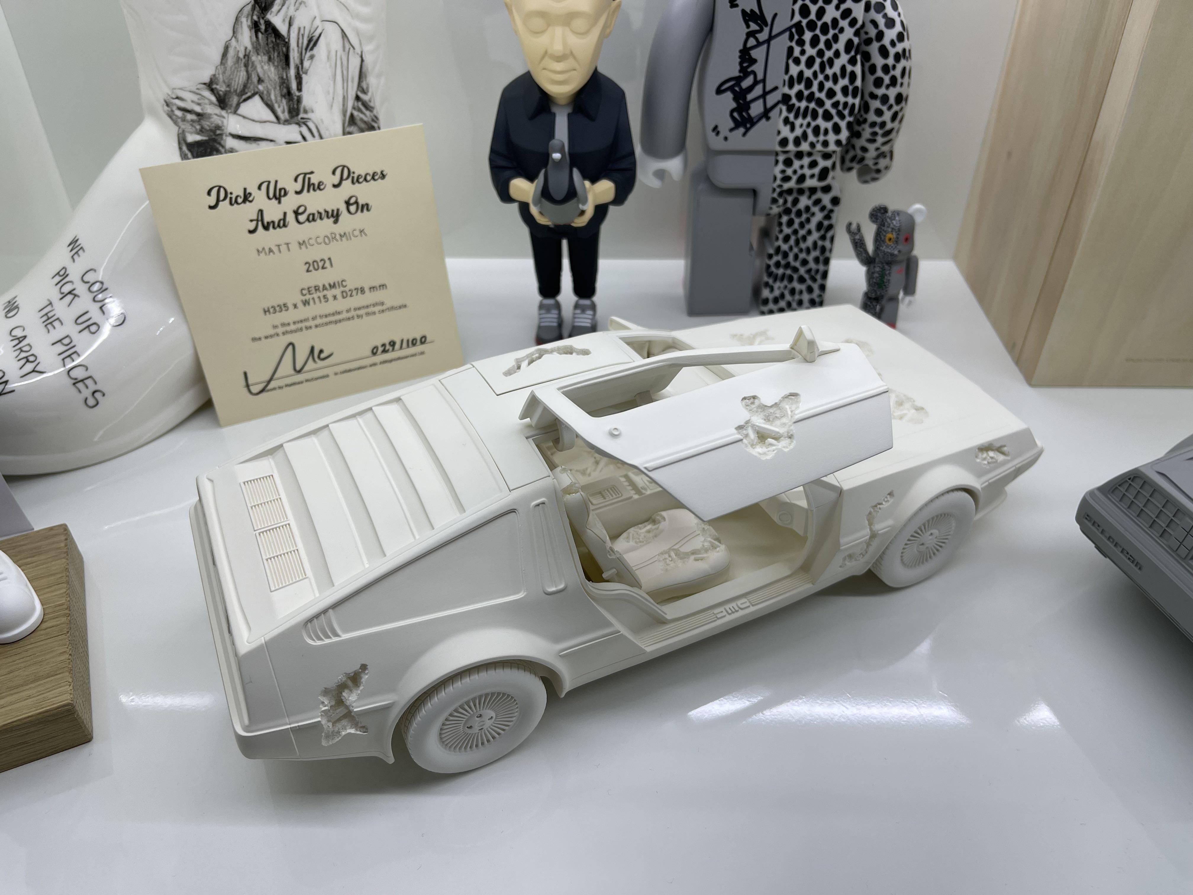In Stock] Daniel Arsham “Eroded Delorean” Sculpture complete with 