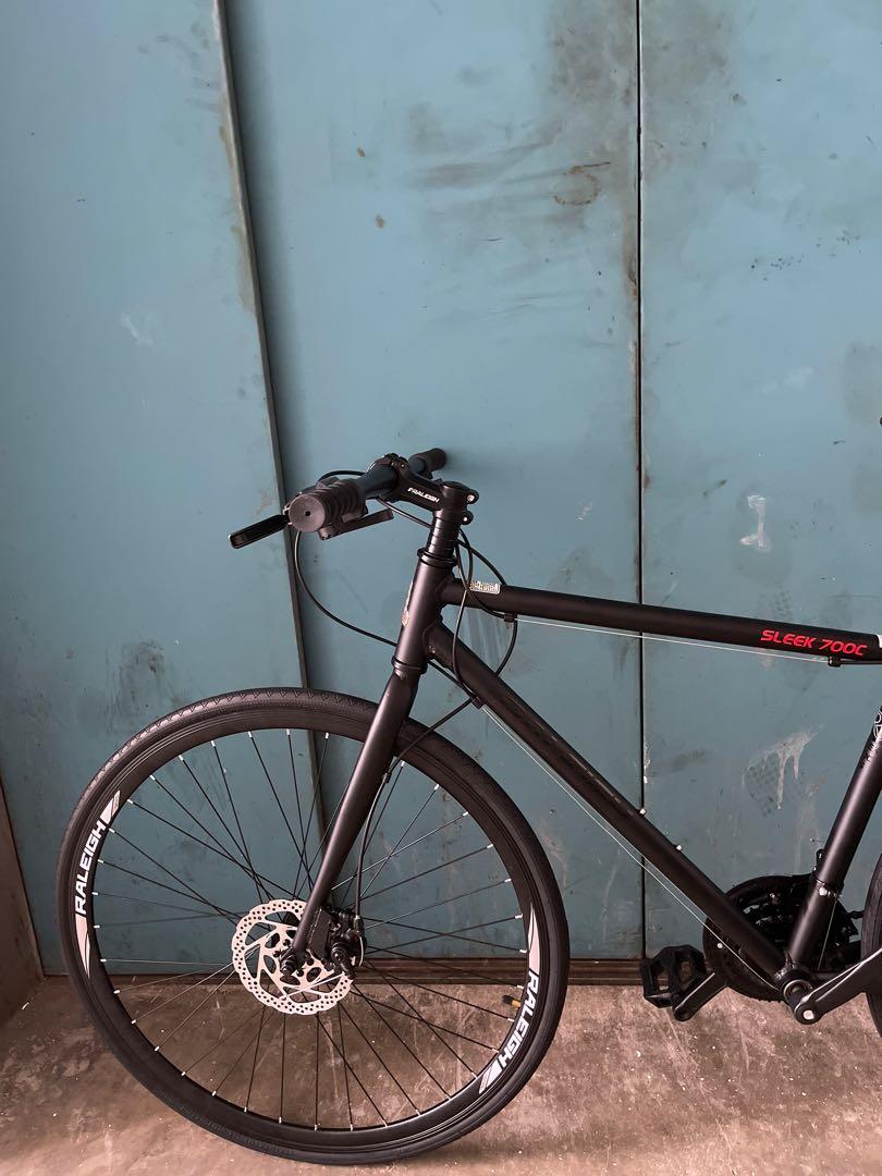 SOLD Raleigh 24 speed vintage sleek 700c hybrid bike flat bar road bike road bicycle