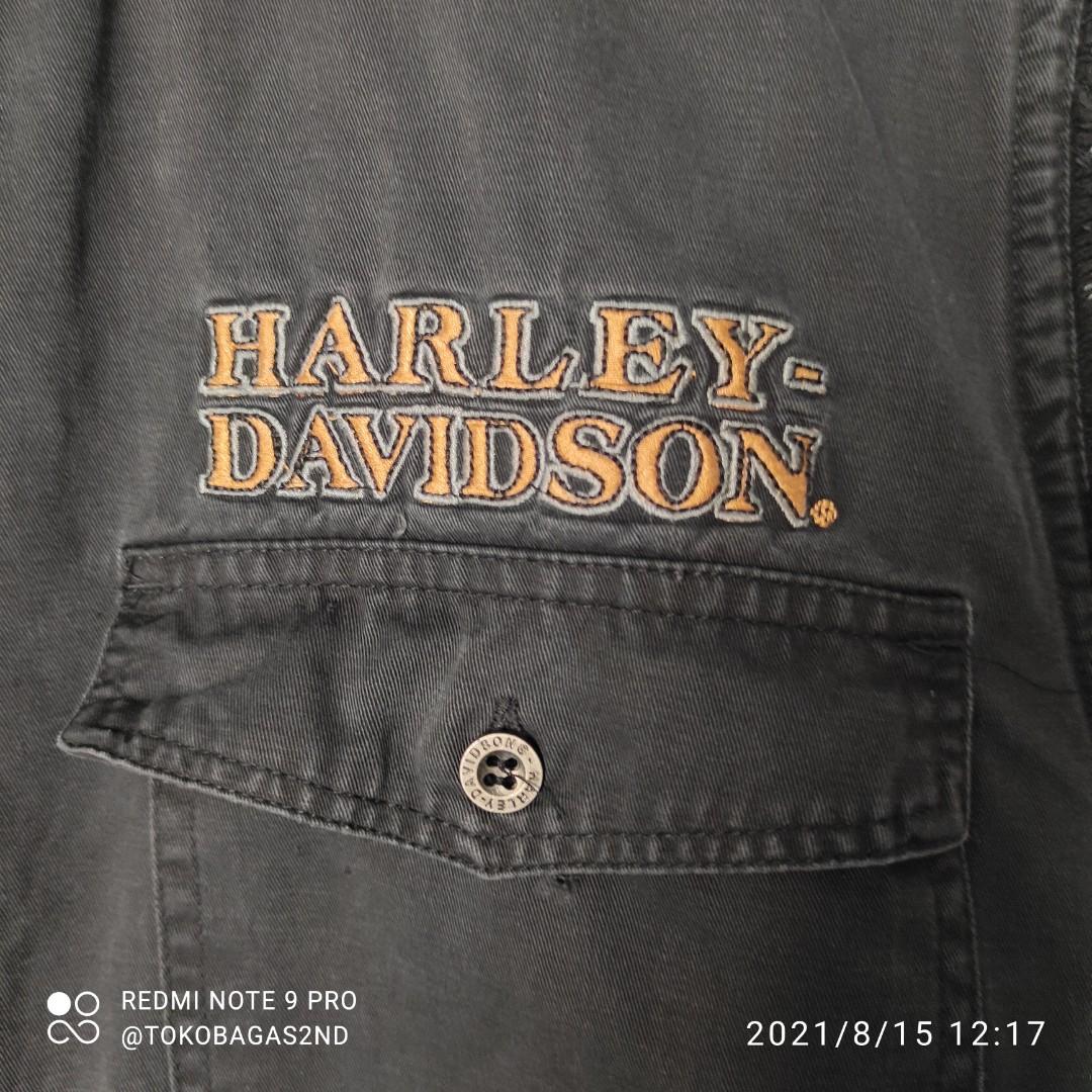 Rompi Harley Davidson Size Xl Fesyen Pria Pakaian Baju Luaran Di Carousell