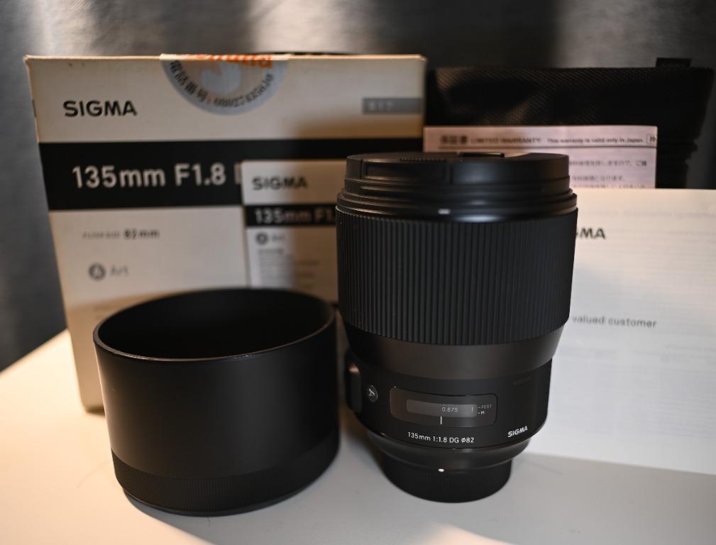 Sigma 135mm F1.8 DG HSM Art for Nikon full box with HOYA 82mm 