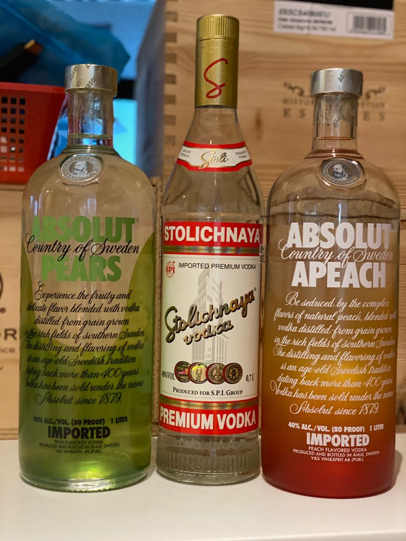 Stolichnaya/Absolut Vodka Apeach/Pears, Food & Drinks, Beverages on ...