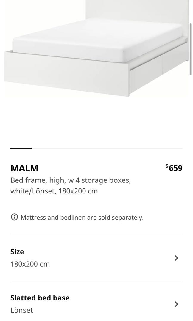 Storage Bed With 4 Drawers Malm Ikea Furniture Home Living Frames Mattresses On Carou Storage Bed With 4 Drawers Malm Ikea, Ikea Malm King Size Bed With 4 Drawers