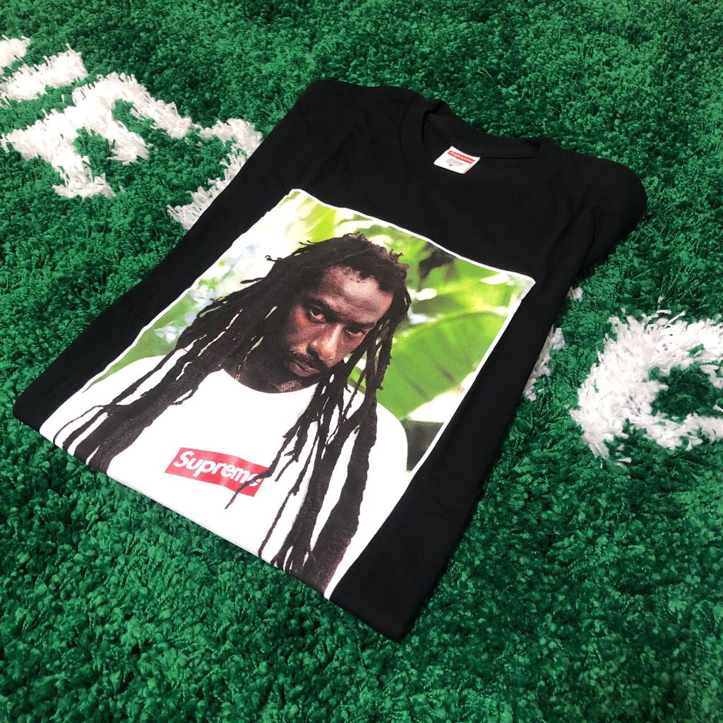 Supreme buju banton tee black sale